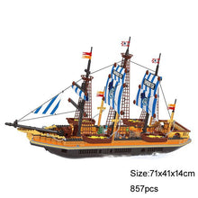 Load image into Gallery viewer, Building Block Large Pirate Ship Boat Black Pearl Silent Maria Adventure Caribbean Sea Educational Bricks Toy Boy Gift
