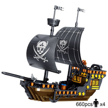 Load image into Gallery viewer, Building Block Large Pirate Ship Boat Black Pearl Silent Maria Adventure Caribbean Sea Educational Bricks Toy Boy Gift
