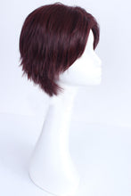 Load image into Gallery viewer, Bungou Stray Dogs Sakunosuke Oda Short Brown Red Styled Cosplay Wig Heat Resistant Hair Cos Wigs + Wig Cap
