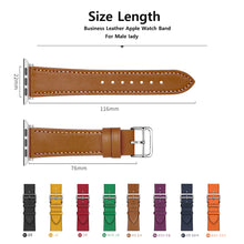 Load image into Gallery viewer, Real Leather Loop Bracelet Belt Band for Apple Watch SE 7654 42MM 38MM 44MM 40MM Strap on Smart iWatch 3 Watchband 45mm
