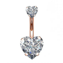 Load image into Gallery viewer, Zircon Belly Button Ring Surgical Steel Barbells Button Ring DIY Belly Ring Barbell Dangle Belly Rings Body Jewelry
