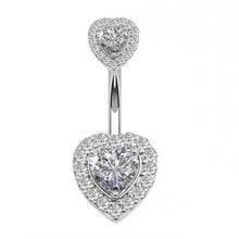 Load image into Gallery viewer, Zircon Belly Button Ring Surgical Steel Barbells Button Ring DIY Belly Ring Barbell Dangle Belly Rings Body Jewelry
