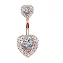 Load image into Gallery viewer, Zircon Belly Button Ring Surgical Steel Barbells Button Ring DIY Belly Ring Barbell Dangle Belly Rings Body Jewelry
