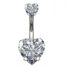 Load image into Gallery viewer, Zircon Belly Button Ring Surgical Steel Barbells Button Ring DIY Belly Ring Barbell Dangle Belly Rings Body Jewelry

