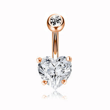 Load image into Gallery viewer, Zircon Belly Button Ring Surgical Steel Barbells Button Ring DIY Belly Ring Barbell Dangle Belly Rings Body Jewelry
