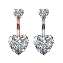 Load image into Gallery viewer, Zircon Belly Button Ring Surgical Steel Barbells Button Ring DIY Belly Ring Barbell Dangle Belly Rings Body Jewelry
