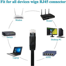 Load image into Gallery viewer, Flat Ethernet Cable RJ45 Lan Cable Networking Ethernet Patch Cord CAT 6 Network Cable For Computer Router Laptop
