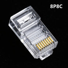 Load image into Gallery viewer, 50Pcs CAT6 Connector Plugs RJ45 Network Cable Modular Pass Through CAT6 RJ45 Connector Plugs 8P8C Accessories Strong Plasticity
