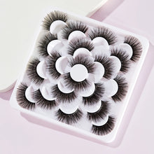 Load image into Gallery viewer, 10 Pairs Natural Eyelashes Dramatic False Eyelashes Artificial Natural Makeup Dense Long Eyelashes

