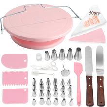 Load image into Gallery viewer, Cake Stand Turntable Rotating Base Cake Plastic Dough Knife Decorating 10 Inch Cream Cakes Stand set Cake Rotary Turntable tool

