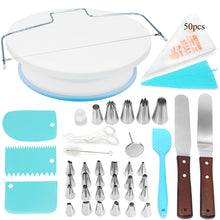 Load image into Gallery viewer, Cake Stand Turntable Rotating Base Cake Plastic Dough Knife Decorating 10 Inch Cream Cakes Stand set Cake Rotary Turntable tool
