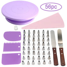 Load image into Gallery viewer, Cake Stand Turntable Rotating Base Cake Plastic Dough Knife Decorating 10 Inch Cream Cakes Stand set Cake Rotary Turntable tool
