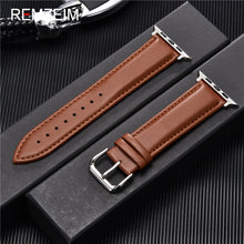 Load image into Gallery viewer, Calfskin Genuine Leather Watchband 38mm 40mm 41mm for iwatch 7 2 3 4 5 6 Soft Replace Wrist Strap 42mm 44mm 45mm for Apple Watch
