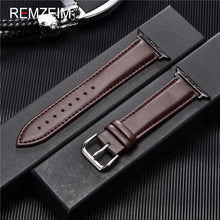 Load image into Gallery viewer, Calfskin Genuine Leather Watchband 38mm 40mm 41mm for iwatch 7 2 3 4 5 6 Soft Replace Wrist Strap 42mm 44mm 45mm for Apple Watch
