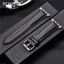 Load image into Gallery viewer, Calfskin Genuine Leather Watchband 38mm 40mm 41mm for iwatch 7 2 3 4 5 6 Soft Replace Wrist Strap 42mm 44mm 45mm for Apple Watch
