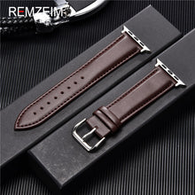 Load image into Gallery viewer, Calfskin Genuine Leather Watchband 38mm 40mm 41mm for iwatch 7 2 3 4 5 6 Soft Replace Wrist Strap 42mm 44mm 45mm for Apple Watch

