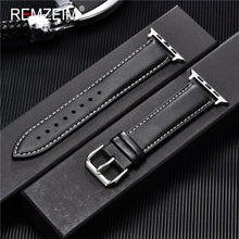 Load image into Gallery viewer, Calfskin Genuine Leather Watchband 38mm 40mm 41mm for iwatch 7 2 3 4 5 6 Soft Replace Wrist Strap 42mm 44mm 45mm for Apple Watch
