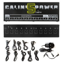 Load image into Gallery viewer, Caline CP-05 Guitar Effect Pedal Power Supply 10 Isolated Outputs (9V,12V,18V) Power Tuner Short Circuit /Overcurrent Protection
