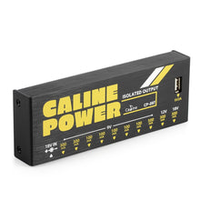 Load image into Gallery viewer, Caline CP-207 Truly Isolated Pedal Power Supply 10 Outputs For 9V 12V 18V Guitar Effects with Adapter and 12 Cables Accessories
