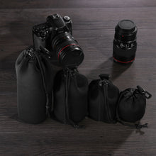 Load image into Gallery viewer, Camera Lens Pouch Bag Neoprene Waterproof Soft Video Camera Lens Pouch Bag Case For Canon Sony for Most Digital SLR Camera
