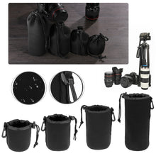 Load image into Gallery viewer, Camera Lens Pouch Bag Neoprene Waterproof Soft Video Camera Lens Pouch Bag Case For Canon Sony for Most Digital SLR Camera

