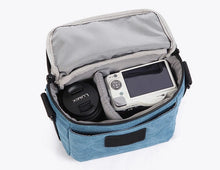 Load image into Gallery viewer, Canvas Camera Bag Case Bag  For Canon EOS M10 M6 M5 SX60 SX50 SX30 SX510 1100D 1200D 1300D 450D 500D 600D 550D 18-55mm lens
