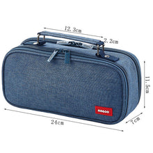 Load image into Gallery viewer, Pencil Case Canvas Double Layer Large Capacity School Student  Stationery Gift Supply
