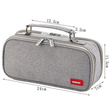 Load image into Gallery viewer, Pencil Case Canvas Double Layer Large Capacity School Student  Stationery Gift Supply
