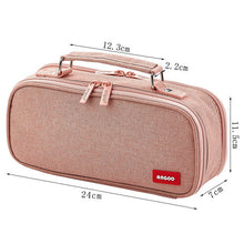 Load image into Gallery viewer, Pencil Case Canvas Double Layer Large Capacity School Student  Stationery Gift Supply
