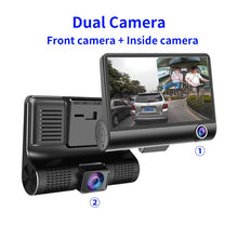 Load image into Gallery viewer, Car DVR 3 Cameras Lens 4 Inch IPS Dash Cam Dual Lens With Rearview Camera Video Recorder Auto Registrator Night Vision Dashcam
