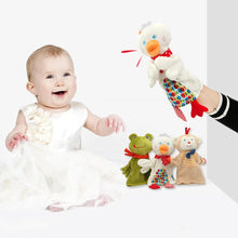 Load image into Gallery viewer, Cartoon Animal Finger Puppet Plush Toys Puppet Monkey/Frog/Duck Figurine Child Baby Favor Doll Tell Story Props Educational Toys
