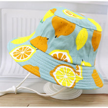 Load image into Gallery viewer, Cartoon Baby Panama Beach Sun Hat Summer Children Girl Bucket Cap Kids Fruit Print Outdoor Hats Toddler Girls Fisherman Visor
