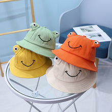 Load image into Gallery viewer, Cartoon Frog Kids Bucket Hat Children Summer Hats Boys Sun Caps Sun Protective Baby Hats Caps
