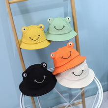 Load image into Gallery viewer, Cartoon Frog Kids Bucket Hat Children Summer Hats Boys Sun Caps Sun Protective Baby Hats Caps
