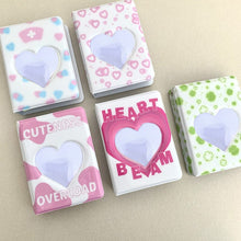 Load image into Gallery viewer, Cartoon PVC Photo Album Idol Card Storage Album 3-inch Love Hollow Printing Album Mini Kpop Photocard Collect Book Stationery
