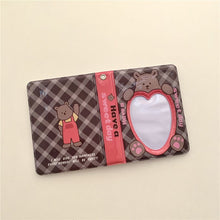 Load image into Gallery viewer, Cartoon PVC Photo Album Idol Card Storage Album 3-inch Love Hollow Printing Album Mini Kpop Photocard Collect Book Stationery
