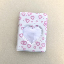 Load image into Gallery viewer, Cartoon PVC Photo Album Idol Card Storage Album 3-inch Love Hollow Printing Album Mini Kpop Photocard Collect Book Stationery

