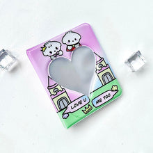 Load image into Gallery viewer, Cartoon PVC Photo Album Idol Card Storage Album 3-inch Love Hollow Printing Album Mini Kpop Photocard Collect Book Stationery

