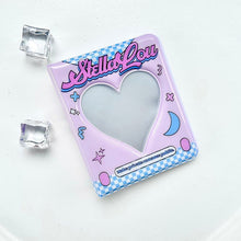 Load image into Gallery viewer, Cartoon PVC Photo Album Idol Card Storage Album 3-inch Love Hollow Printing Album Mini Kpop Photocard Collect Book Stationery
