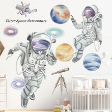 Load image into Gallery viewer, Cartoon Space Rocket Height Measure Up Ruler Wall Sticker for Kids Rooms Growth Chart Nursery Room Decor Wall Art
