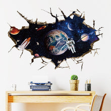 Load image into Gallery viewer, Cartoon Space Rocket Height Measure Up Ruler Wall Sticker for Kids Rooms Growth Chart Nursery Room Decor Wall Art
