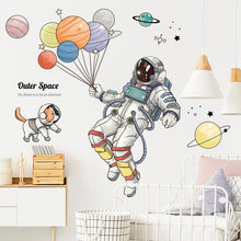 Load image into Gallery viewer, Cartoon Space Rocket Height Measure Up Ruler Wall Sticker for Kids Rooms Growth Chart Nursery Room Decor Wall Art
