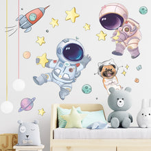 Load image into Gallery viewer, Cartoon Space Rocket Height Measure Up Ruler Wall Sticker for Kids Rooms Growth Chart Nursery Room Decor Wall Art
