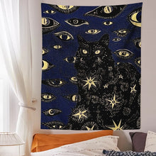 Load image into Gallery viewer, Cat Coven Tapestry Printed Witchcraft Hippie Wall Hanging Bohemian Wall Tapestry Mandala Wall Art Aesthetic Room Decor Decor
