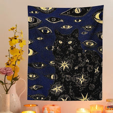 Load image into Gallery viewer, Cat Coven Tapestry Printed Witchcraft Hippie Wall Hanging Bohemian Wall Tapestry Mandala Wall Art Aesthetic Room Decor Decor
