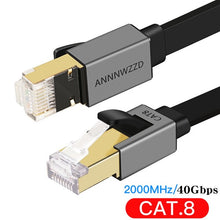 Load image into Gallery viewer, Ethernet Cable 40Gbps RJ45 Network Cable High Speed Gigabit SFTP Lan Cat 8 RJ 45 Ethernet Cable for PS4 Router Laptop Cable

