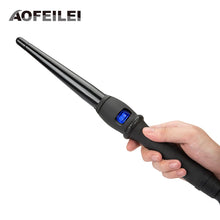 Load image into Gallery viewer, Ceramic Styling Tools professional Hair Curling Iron Hair waver Pear Flower Cone Electric Hair Curler Roller Curling Wand
