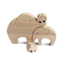 Load image into Gallery viewer, Children Bedroom Cute Wood Elephant Statue Ornament for Furniture Decor Toy Elephant Family Decoration Crafts
