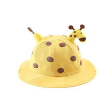 Load image into Gallery viewer, Children Sun Hat Lovely Giraffe Doll Decorate Hat for Boys Girls Spring Autumn Dot Solid Breathable Kids Toddler Fisherman Hat
