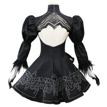 Load image into Gallery viewer, Nier Automata Yorha 2B Cosplay Suit Anime Women Outfit Disguise Costume Set Fancy Halloween Girls Party Black Dress
